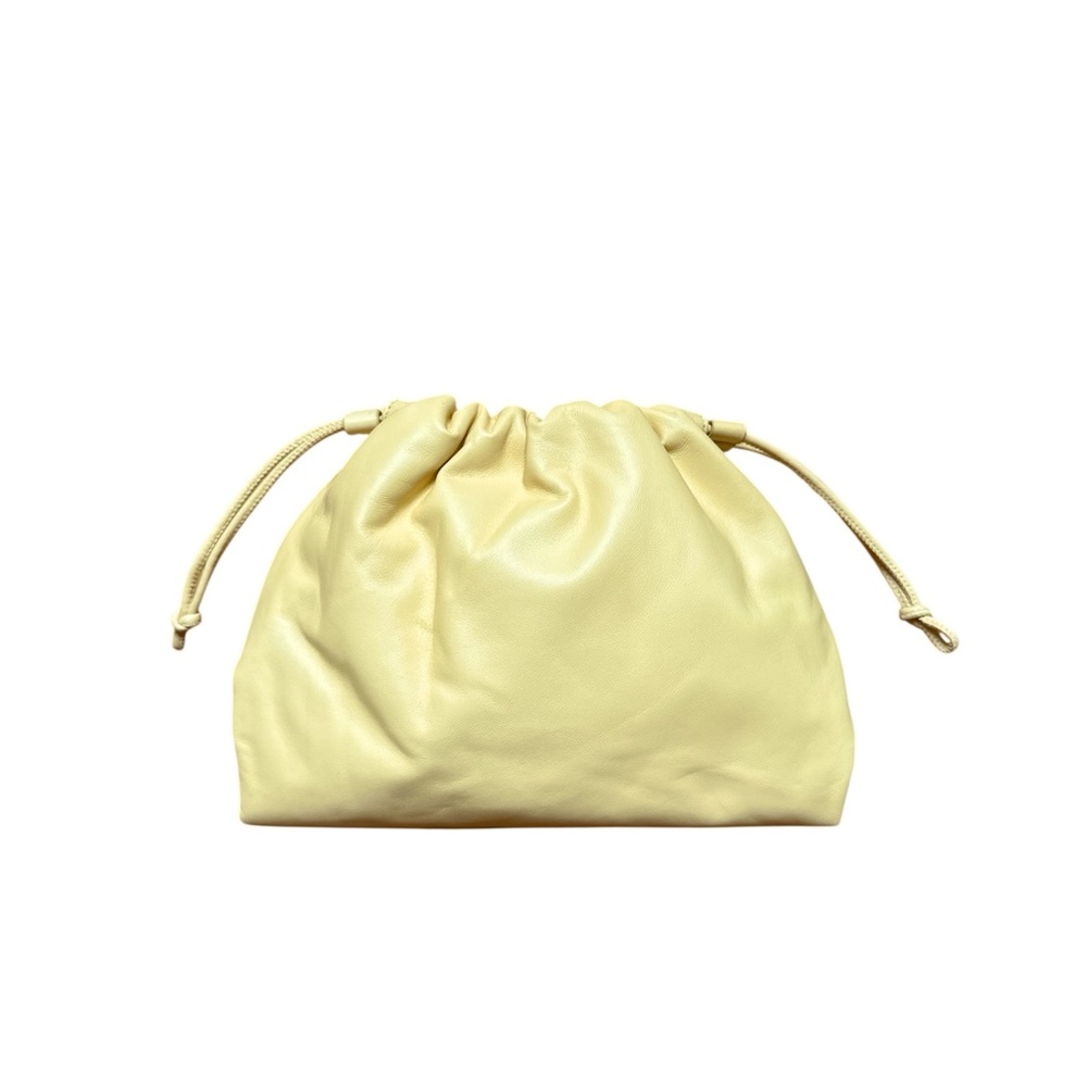 NWT COS Mini Cavatelli Leather Clutch Crossbody Bag - Butter Yellow
